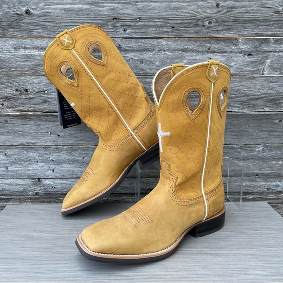 NWT TWISTED X Ruff Stock Leather Cowgirl Boots / Ws-Sz 8.5 - Picture 2 of 9